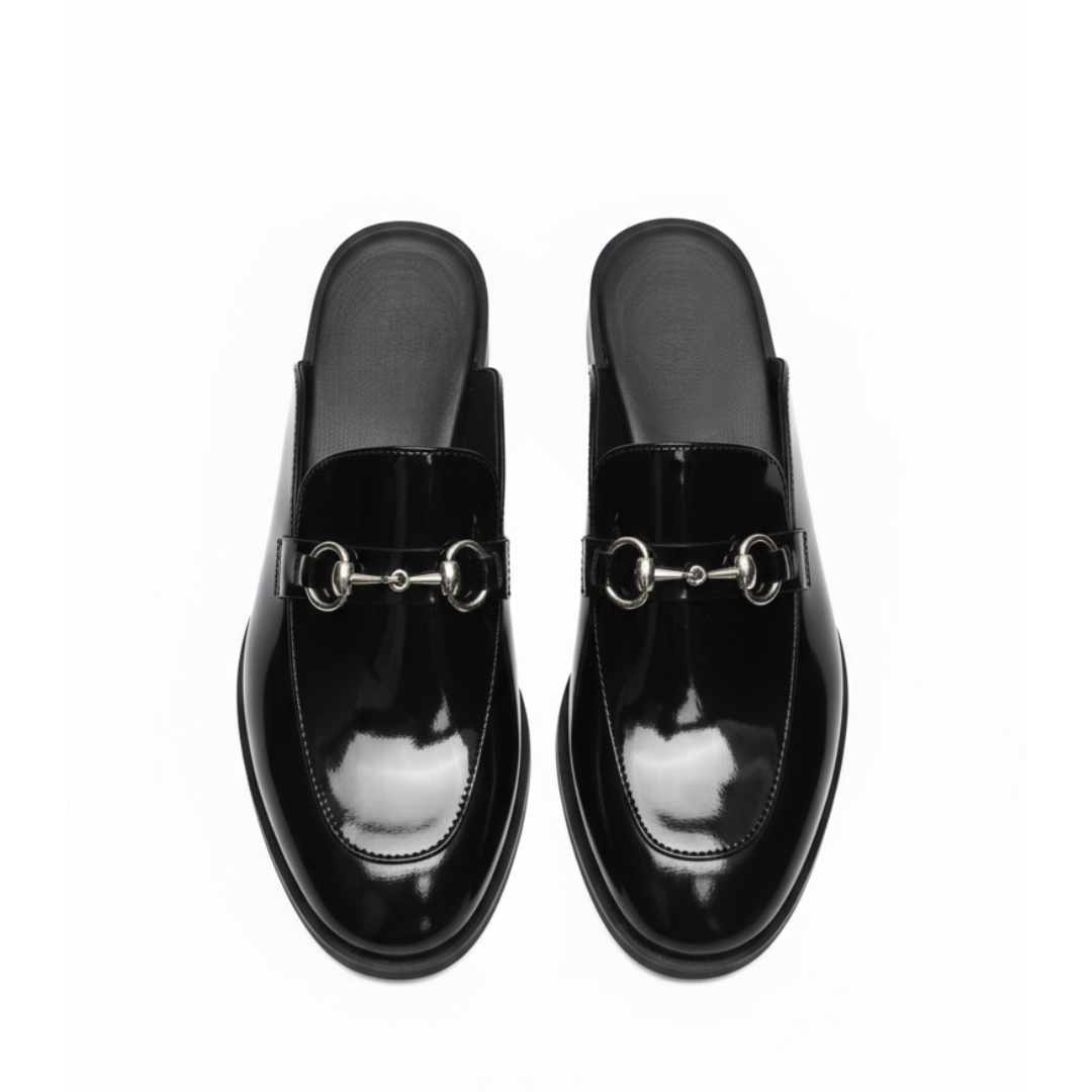 Black Patent Mules