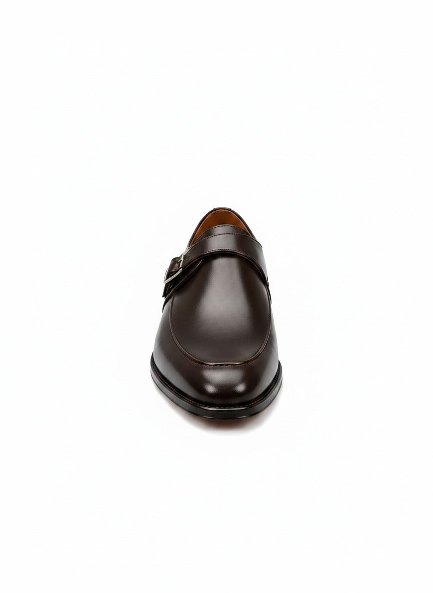 ONYX Apron Toe Monk Strap pair view - premium leather formal shoes India - Posh Hides