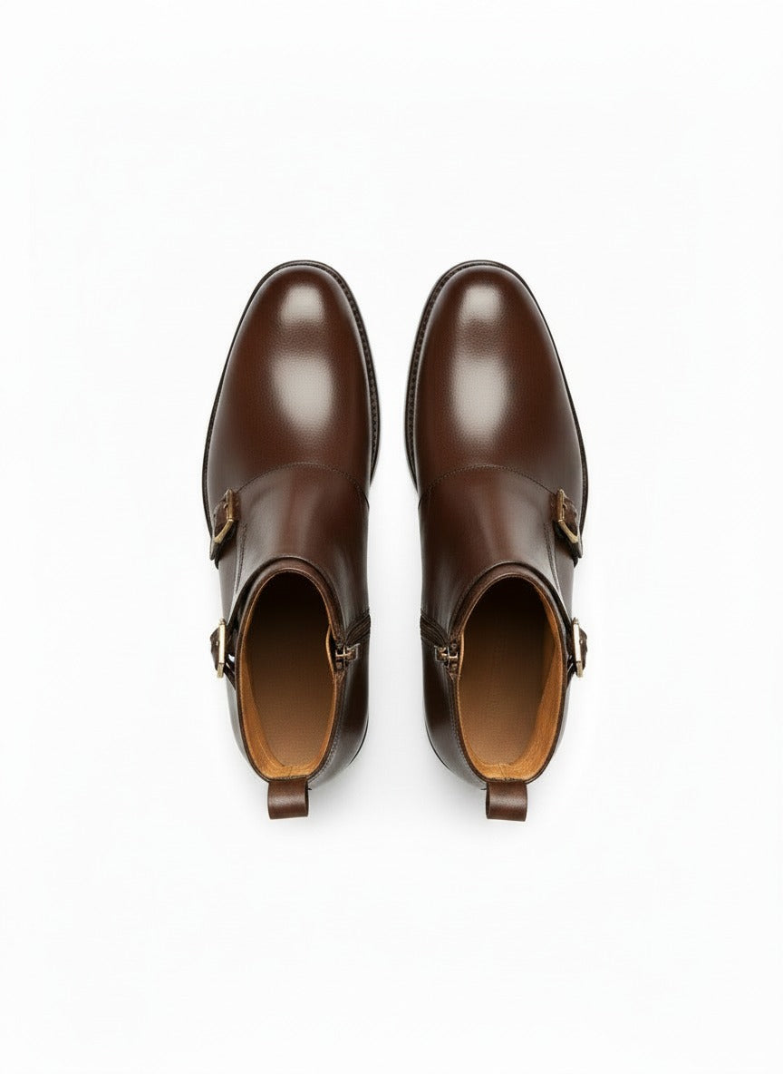 JODHPURI Jodhpur Boot side view - premium leather ankle boots India - Posh Hides