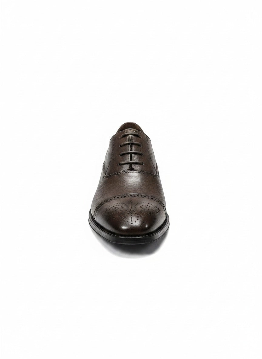 REGENT Brogue Oxford pair view - handcrafted formal brogue shoes India - Posh Hides