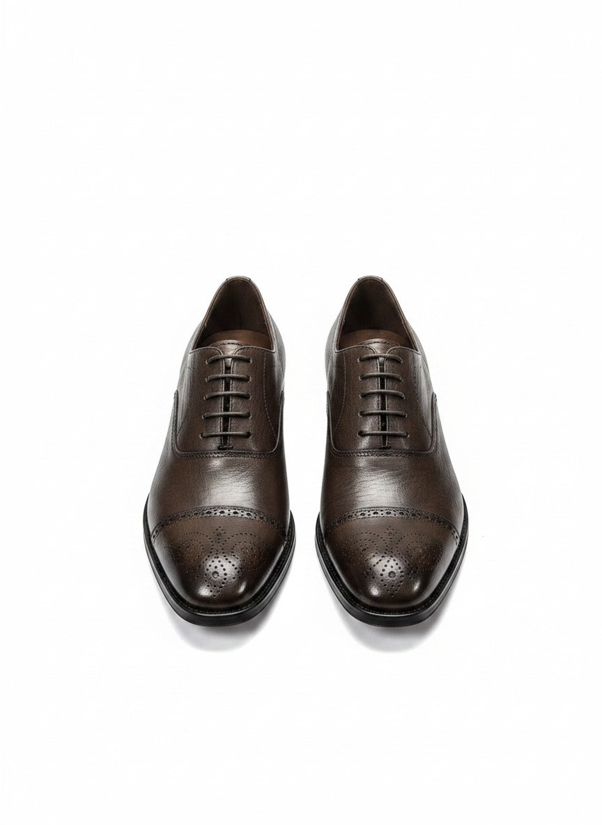 REGENT Brogue Oxford side view - premium leather brogues India - Posh Hides