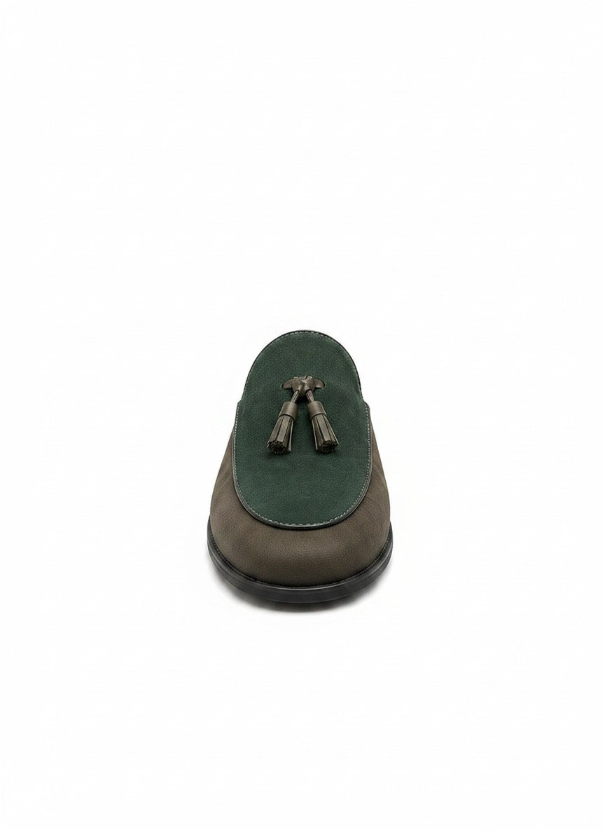 PRESTIGE Tassel Mule side view - luxury tassel slip-on shoes India - Posh Hides